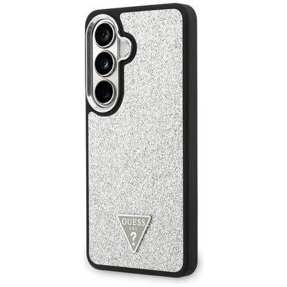 MagSafe-deksel for Samsung Galaxy S26 S942, Guess, Fast Glitter Triangle Logo, Sølv
