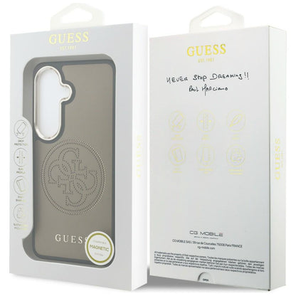 MagSafe-deksel for Samsung Galaxy S26 S942, Guess, Perforated Logo, Brun