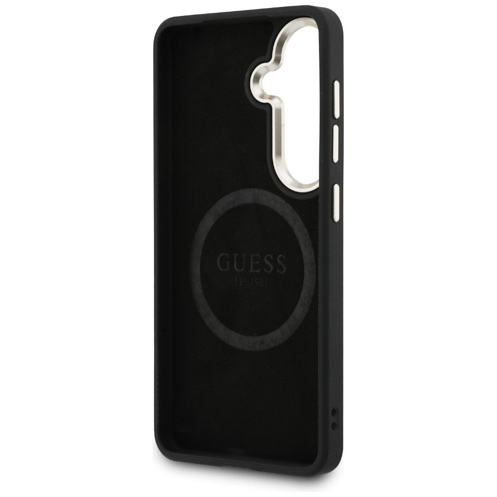 MagSafe-deksel for Samsung Galaxy S26 S942, Guess, Perforated Logo, Svart