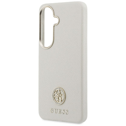 MagSafe-deksel for Samsung Galaxy S26 S942, Guess, Rhinestone Round Logo, Beige