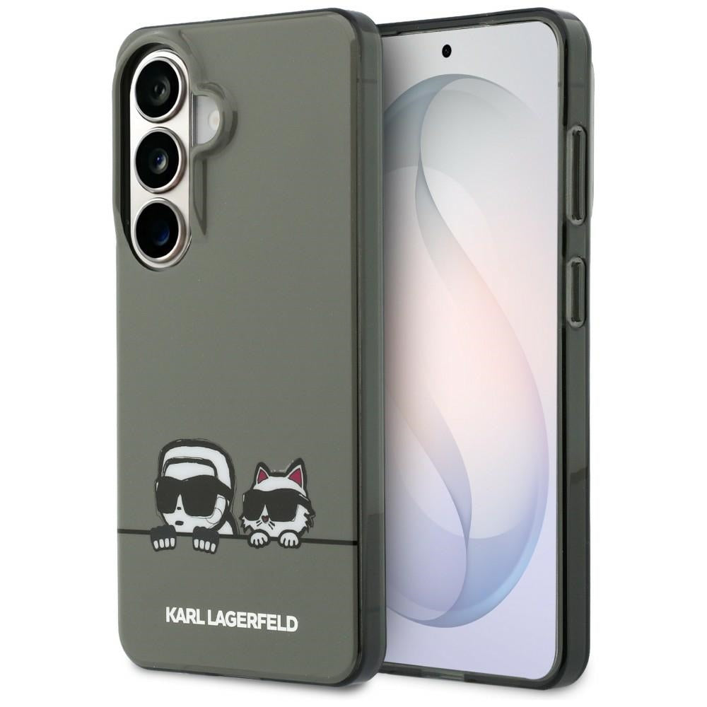 MagSafe-deksel for Samsung Galaxy S26 S942, Karl Lagerfeld, IML Karl & Choupette Peekaboo Logo, Svart