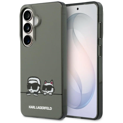 MagSafe-deksel for Samsung Galaxy S26 S942, Karl Lagerfeld, IML Karl & Choupette Peekaboo Logo, Svart
