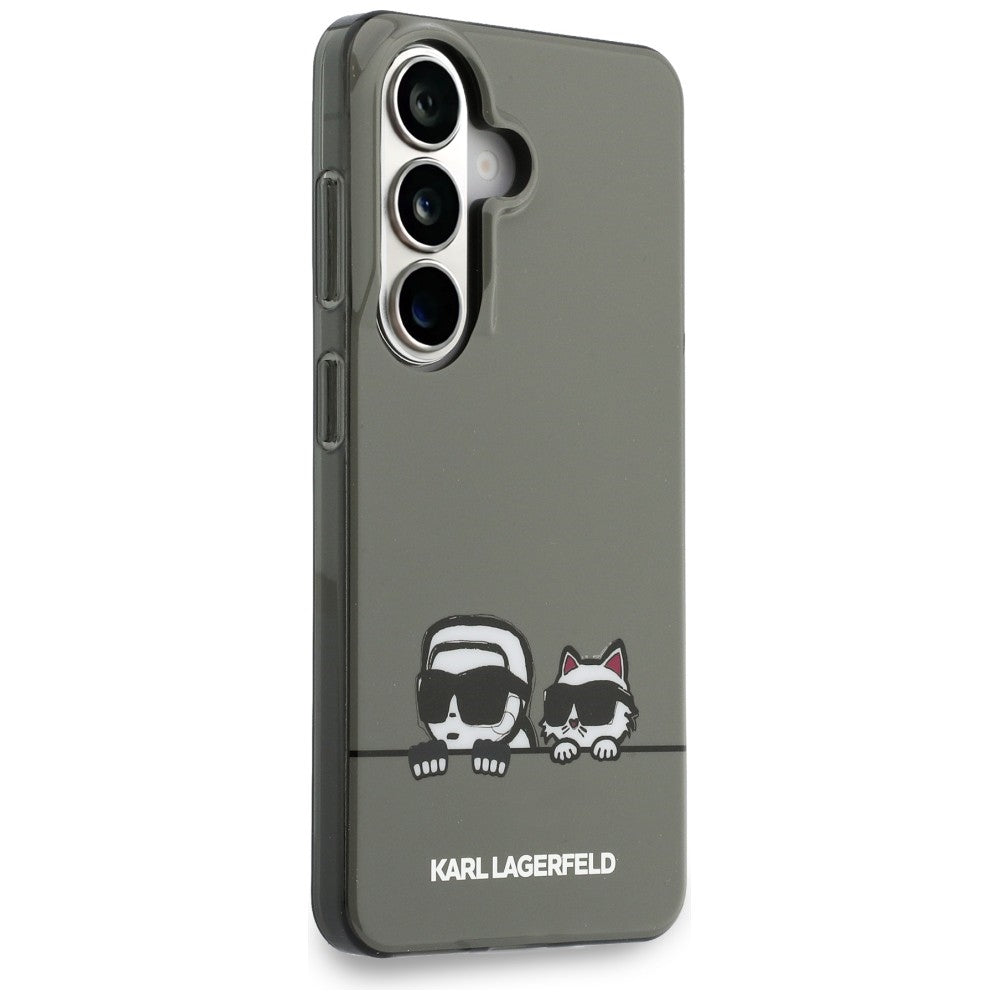 MagSafe-deksel for Samsung Galaxy S26 S942, Karl Lagerfeld, IML Karl & Choupette Peekaboo Logo, Svart