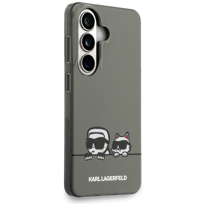 MagSafe-deksel for Samsung Galaxy S26 S942, Karl Lagerfeld, IML Karl & Choupette Peekaboo Logo, Svart