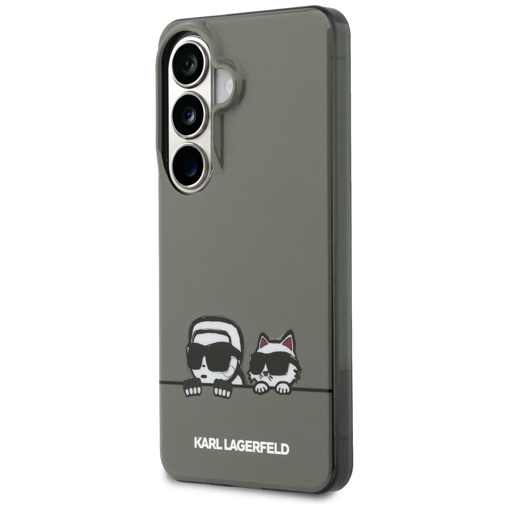 MagSafe-deksel for Samsung Galaxy S26 S942, Karl Lagerfeld, IML Karl & Choupette Peekaboo Logo, Svart
