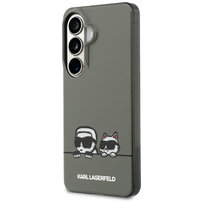 MagSafe-deksel for Samsung Galaxy S26 S942, Karl Lagerfeld, IML Karl & Choupette Peekaboo Logo, Svart
