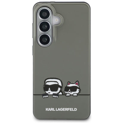 MagSafe-deksel for Samsung Galaxy S26 S942, Karl Lagerfeld, IML Karl & Choupette Peekaboo Logo, Svart
