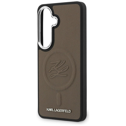 MagSafe-deksel for Samsung Galaxy S26 S942, Karl Lagerfeld, Initial Logo Debossed, Brun