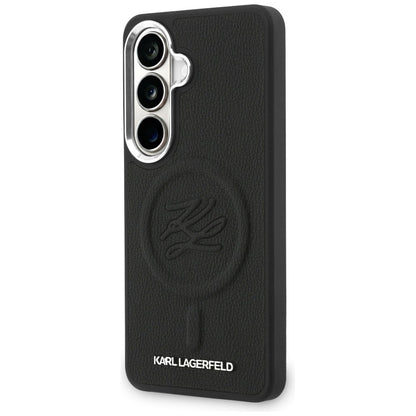 MagSafe-deksel for Samsung Galaxy S26 S942, Karl Lagerfeld, Initial Logo Debossed, Svart