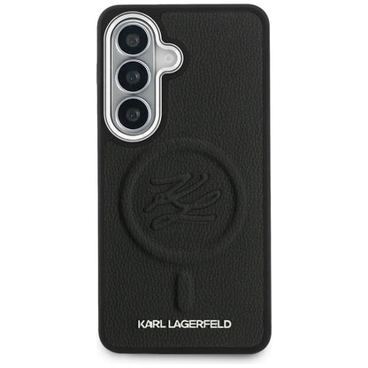 MagSafe-deksel for Samsung Galaxy S26 S942, Karl Lagerfeld, Initial Logo Debossed, Svart