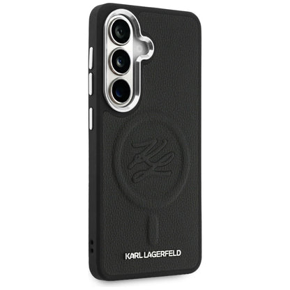 MagSafe-deksel for Samsung Galaxy S26 S942, Karl Lagerfeld, Initial Logo Debossed, Svart