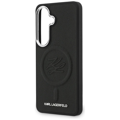 MagSafe-deksel for Samsung Galaxy S26 S942, Karl Lagerfeld, Initial Logo Debossed, Svart
