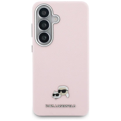 MagSafe-deksel for Samsung Galaxy S26 S942, Karl Lagerfeld, Karl & Choupette Head's Pin, Rosa