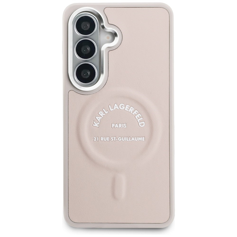 MagSafe-deksel for Samsung Galaxy S26 S942, Karl Lagerfeld, Karl RSG-logo, rosa