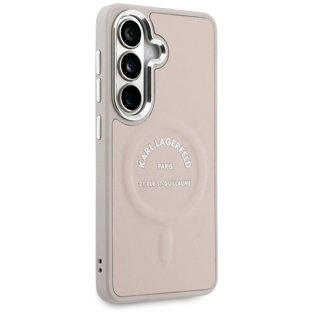 MagSafe-deksel for Samsung Galaxy S26 S942, Karl Lagerfeld, Karl RSG-logo, rosa