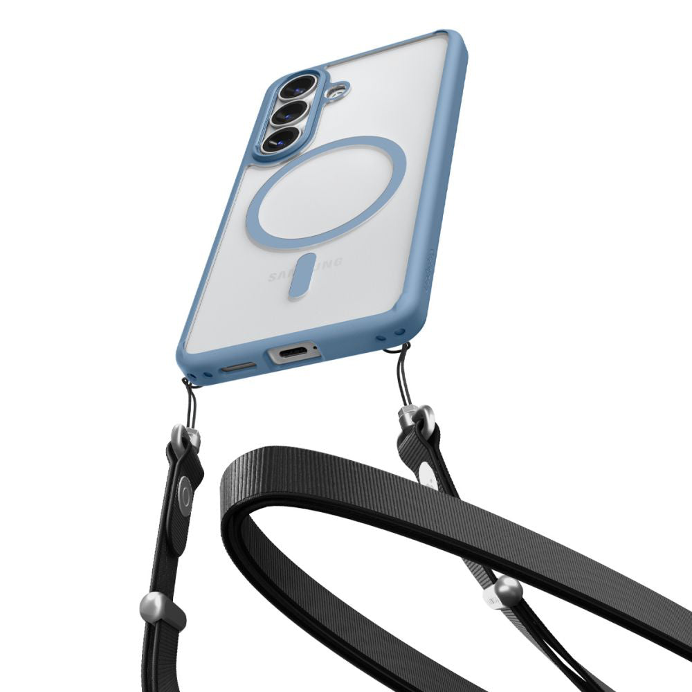 MagSafe-deksel for Samsung Galaxy S26 S942, Spigen, Ultra Hybrid, Blå ACS11219