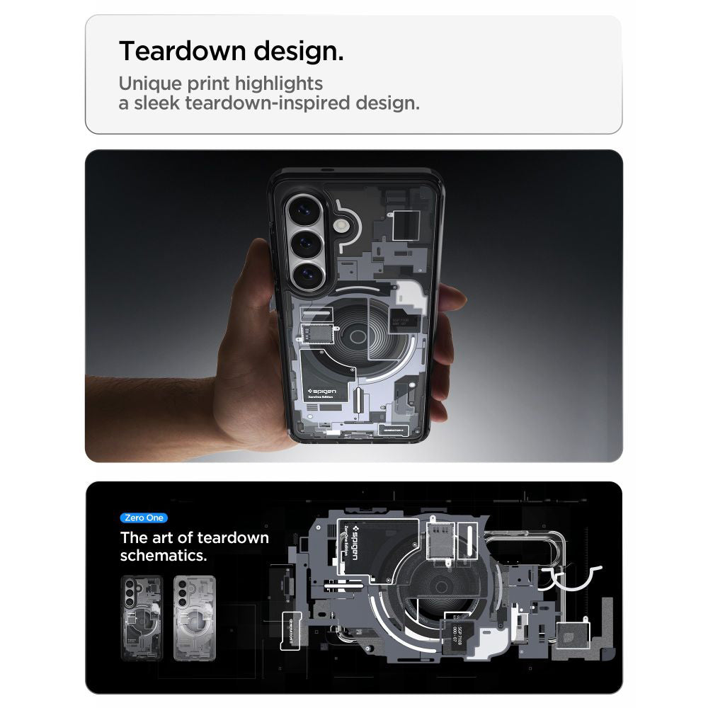 MagSafe-deksel for Samsung Galaxy S26 S942, Spigen, Ultra Hybrid Zero One, Svart ACS10736