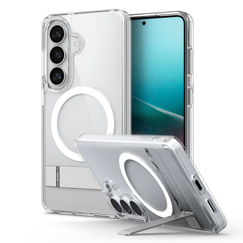 MagSafe-deksel for Samsung Galaxy S26 S942, Spigen, Ultra Hybrid S, Gjennomsiktig Hvit ACS11061
