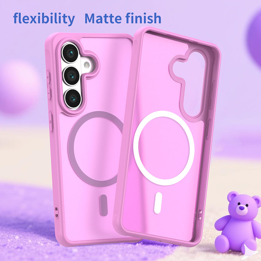 MagSafe-deksel for Samsung Galaxy S26 S942, Techsuit, HaloFrost II, Rosa