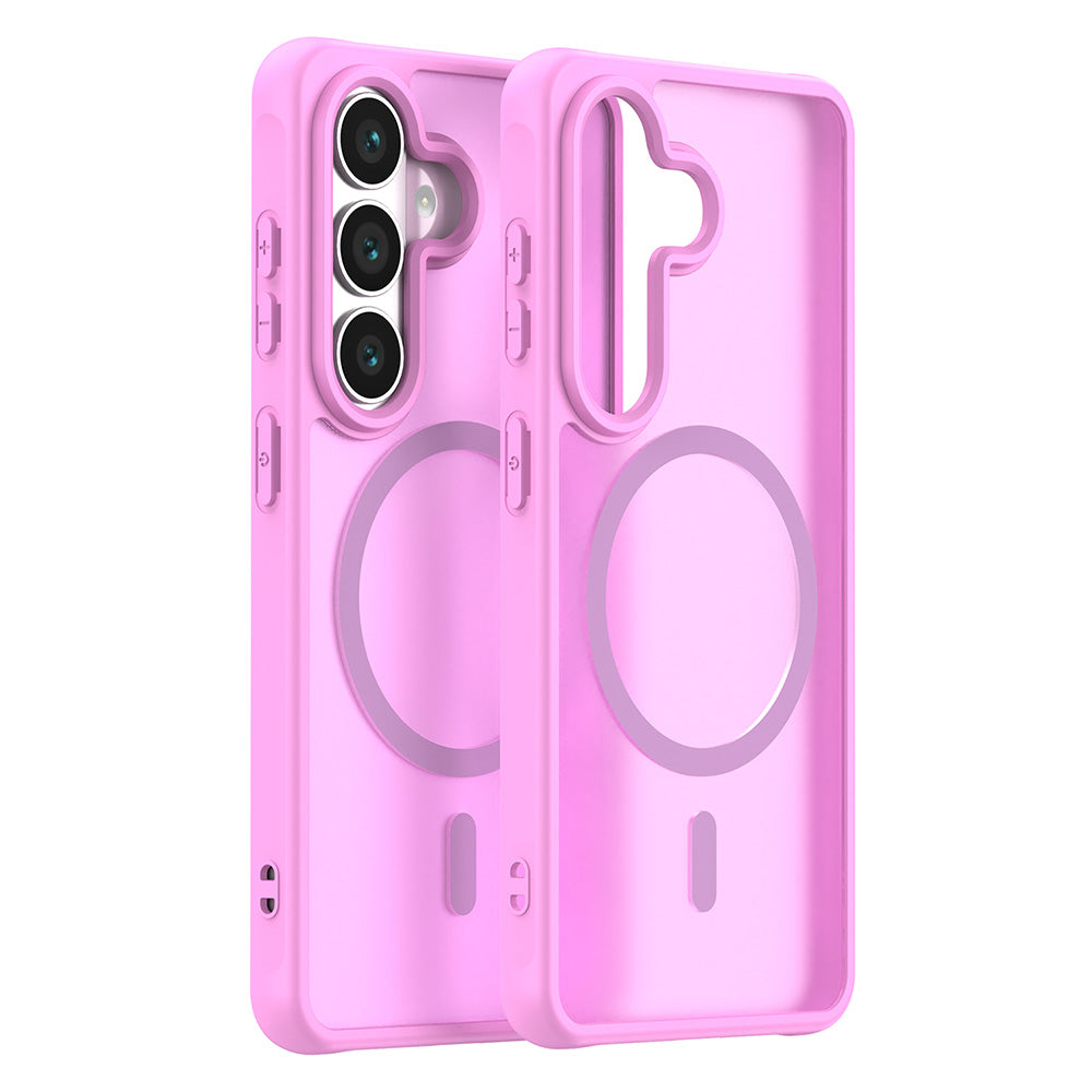 MagSafe-deksel for Samsung Galaxy S26 S942, Techsuit, HaloFrost II, Rosa