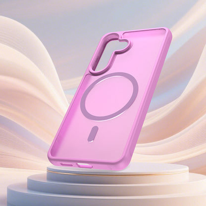 MagSafe-deksel for Samsung Galaxy S26 S942, Techsuit, HaloFrost II, Rosa