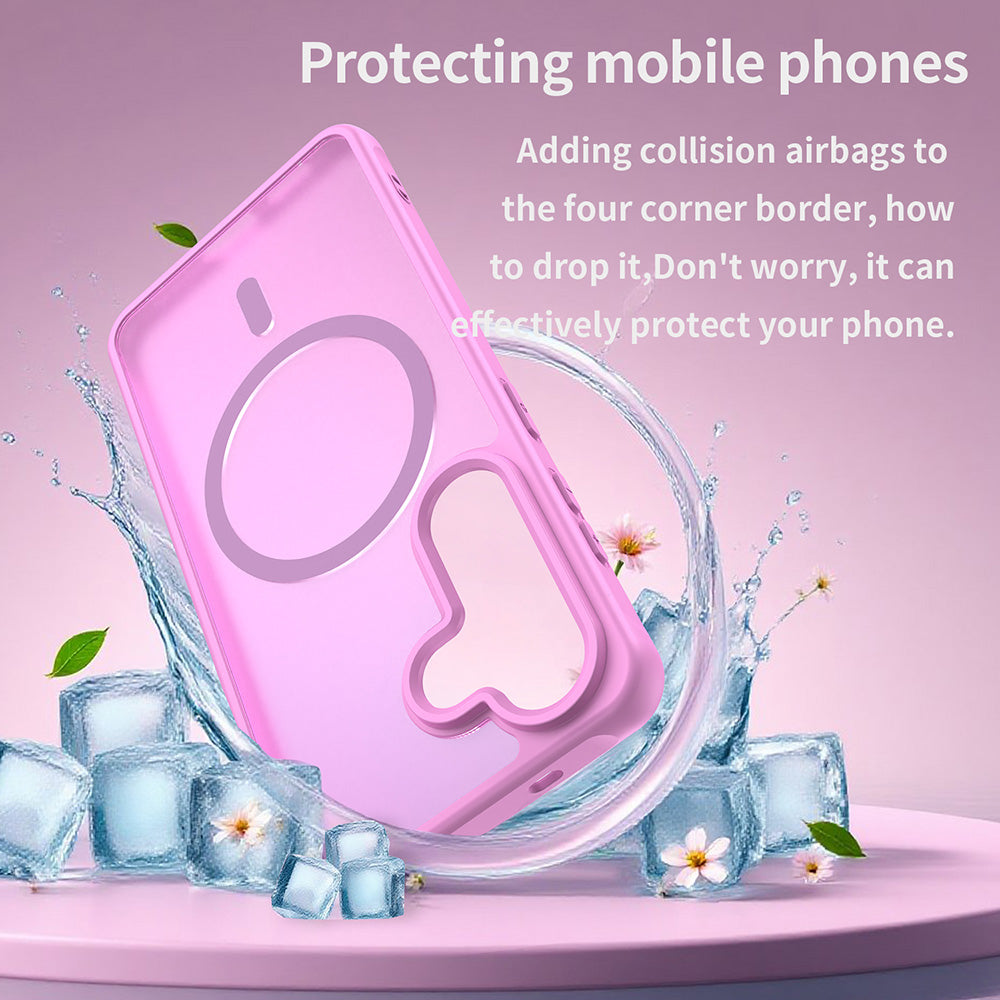MagSafe-deksel for Samsung Galaxy S26 S942, Techsuit, HaloFrost II, Rosa