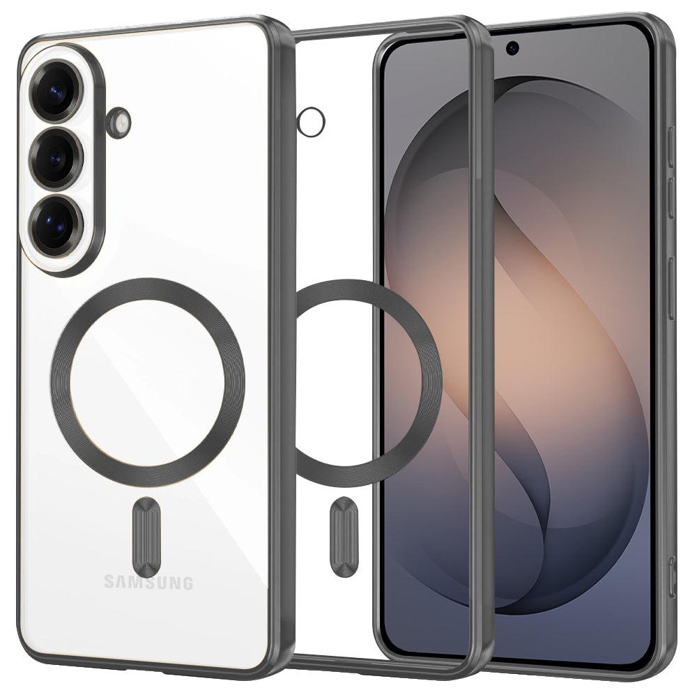 MagSafe-deksel for Samsung Galaxy S26, Techsuit, Luxury Crystal, Svart