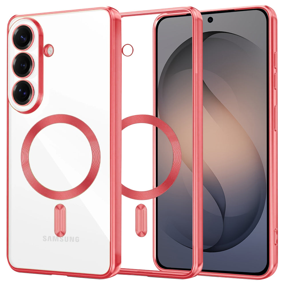 MagSafe-deksel for Samsung Galaxy S26, Techsuit, Luxury Crystal, Rød
