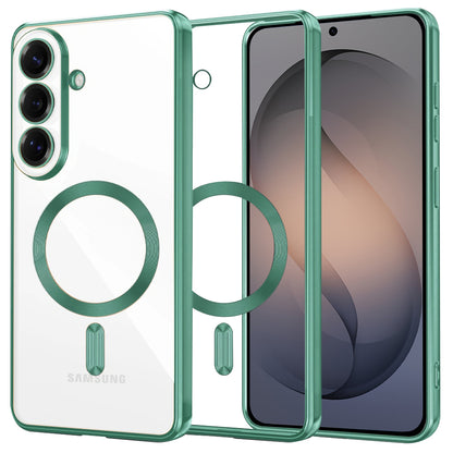 MagSafe-deksel for Samsung Galaxy S26, Techsuit, Luxury Crystal, Lys Grønn