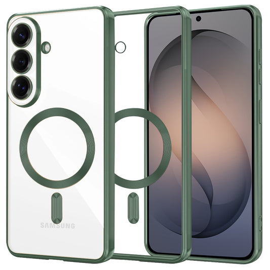 MagSafe-deksel for Samsung Galaxy S26, Techsuit, Luxury Crystal, Mørkegrønn
