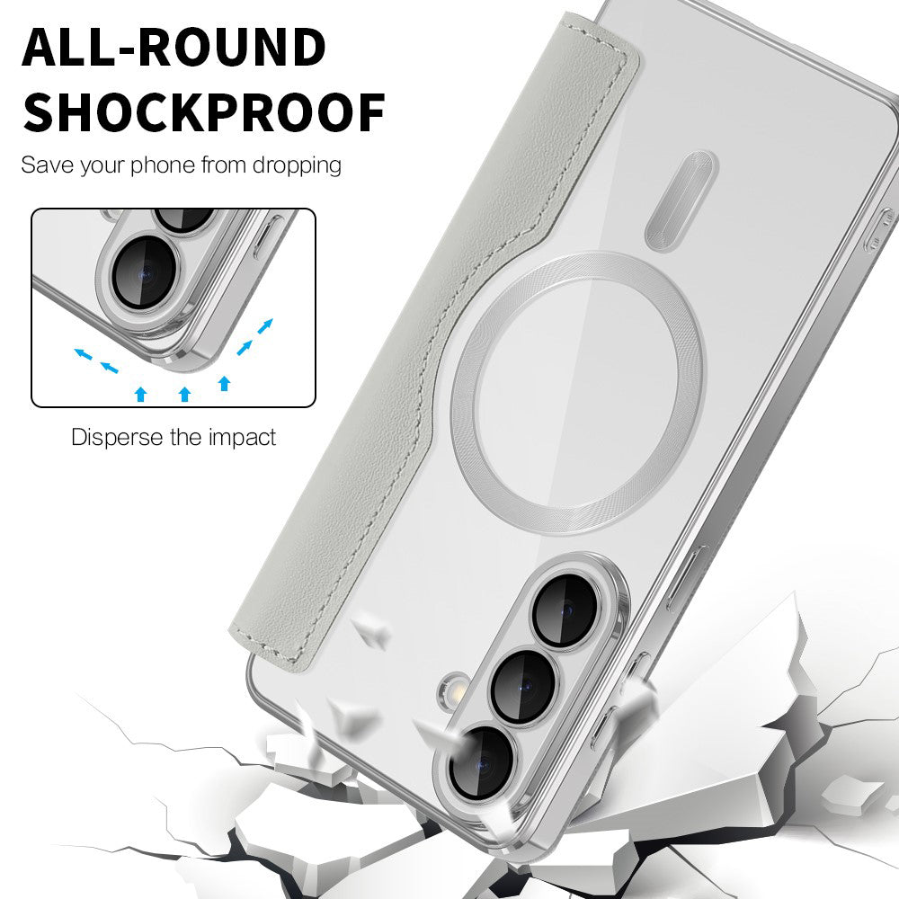 MagSafe deksel for Samsung Galaxy S26, Techsuit, SmartMag Book, Grå