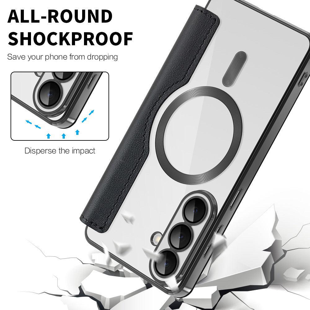 MagSafe-deksel for Samsung Galaxy S26 S942, Techsuit, SmartMag Book, Svart