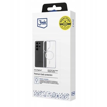 MagSafe-deksel for Samsung Galaxy S26 Ultra S948, 3MK, Armor MagCase, Transparent