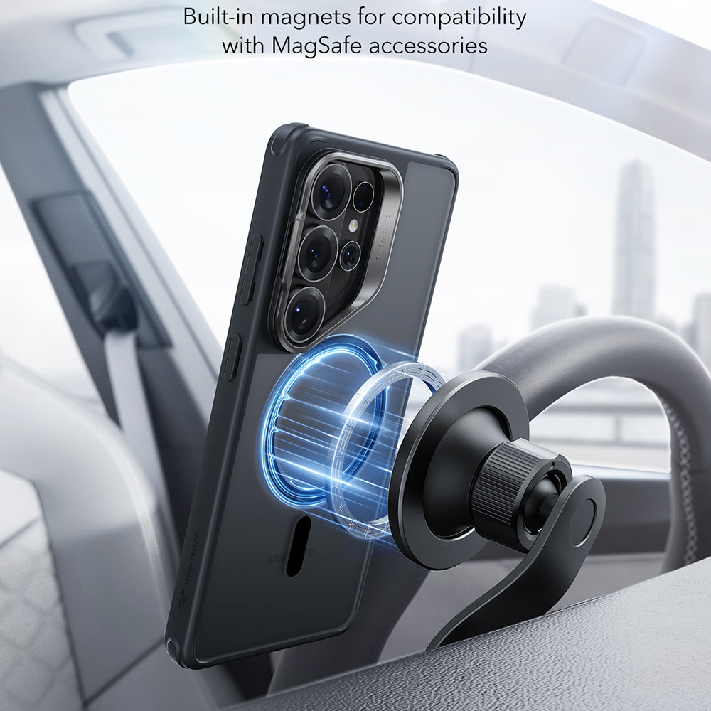 MagSafe-deksel for Samsung Galaxy S26 Ultra, ESR, Classic Hybrid Kickstand, Satinert Svart