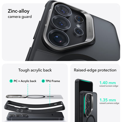 MagSafe-deksel for Samsung Galaxy S26 Ultra, ESR, Classic Hybrid Kickstand, Satinert Svart