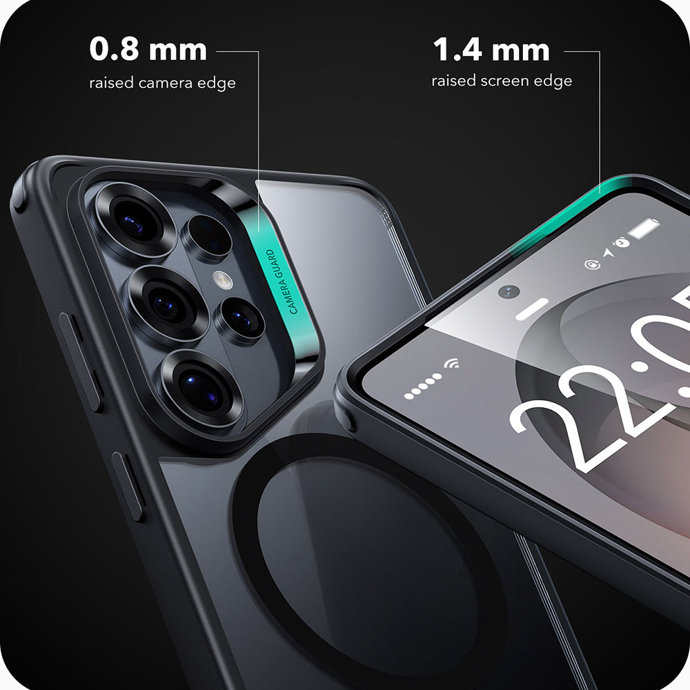 MagSafe-deksel for Samsung Galaxy S26 Ultra, ESR, Classic Hybrid, Svart Gjennomsiktig