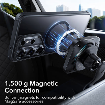 MagSafe-deksel for Samsung Galaxy S26 Ultra, ESR, Classic Hybrid, Svart Gjennomsiktig