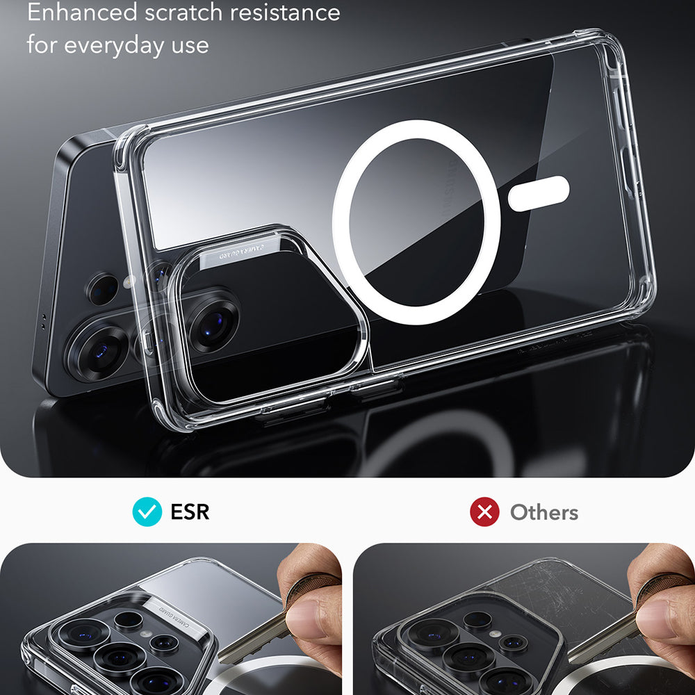 MagSafe-deksel for Samsung Galaxy S26 Ultra, ESR, Classic Hybrid, Gjennomsiktig