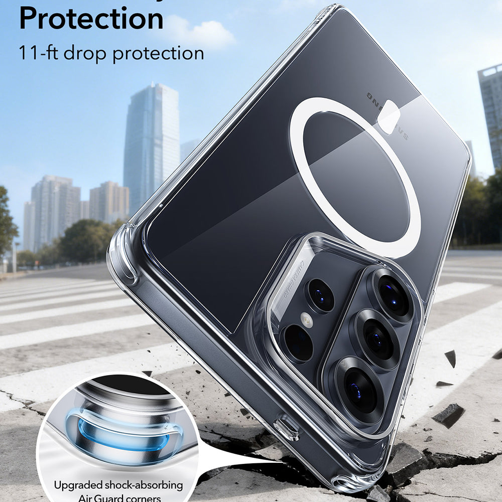 MagSafe-deksel for Samsung Galaxy S26 Ultra, ESR, Classic Hybrid, Gjennomsiktig