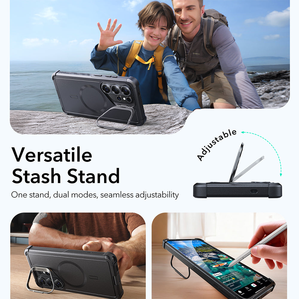 MagSafe-deksel for Samsung Galaxy S26 Ultra, ESR, Cyber Armor Kickstand, Blå