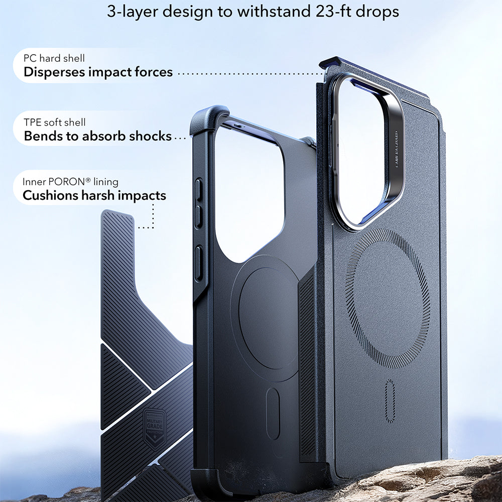 MagSafe-deksel for Samsung Galaxy S26 Ultra, ESR, Cyber Armor Kickstand, Blå