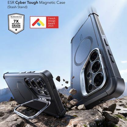 MagSafe-deksel for Samsung Galaxy S26 Ultra, ESR, Cyber Armor Kickstand, Svart