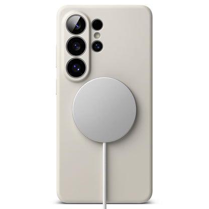 MagSafe-deksel for Samsung Galaxy S26 Ultra, Ringke, Silikon, Krem
