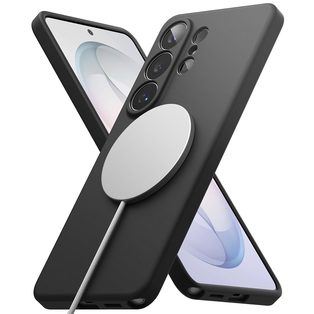 MagSafe-deksel for Samsung Galaxy S26 Ultra, Ringke, Silikon, Svart