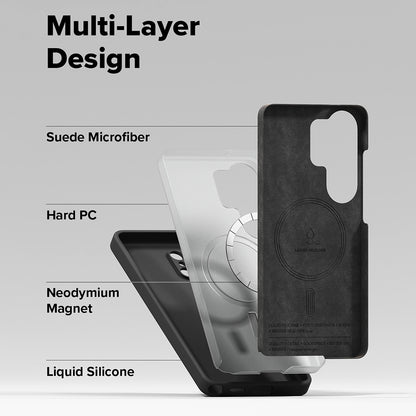 MagSafe-deksel for Samsung Galaxy S26 Ultra, Ringke, Silikon, Svart