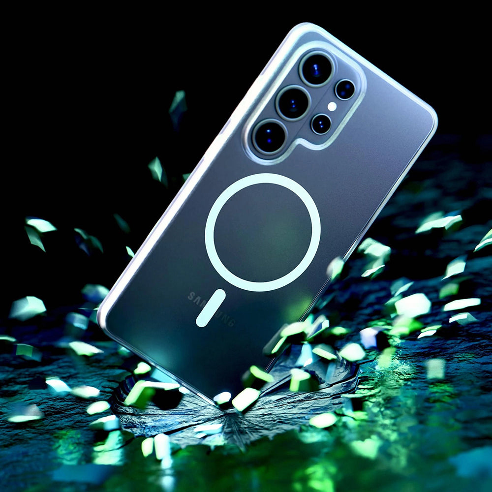 MagSafe-deksel for Samsung Galaxy S26 Ultra S948, 3MK, Clear MagCase, Gjennomsiktig