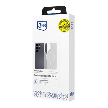 MagSafe-deksel for Samsung Galaxy S26 Ultra S948, 3MK, Smoke MagCase, Hvit
