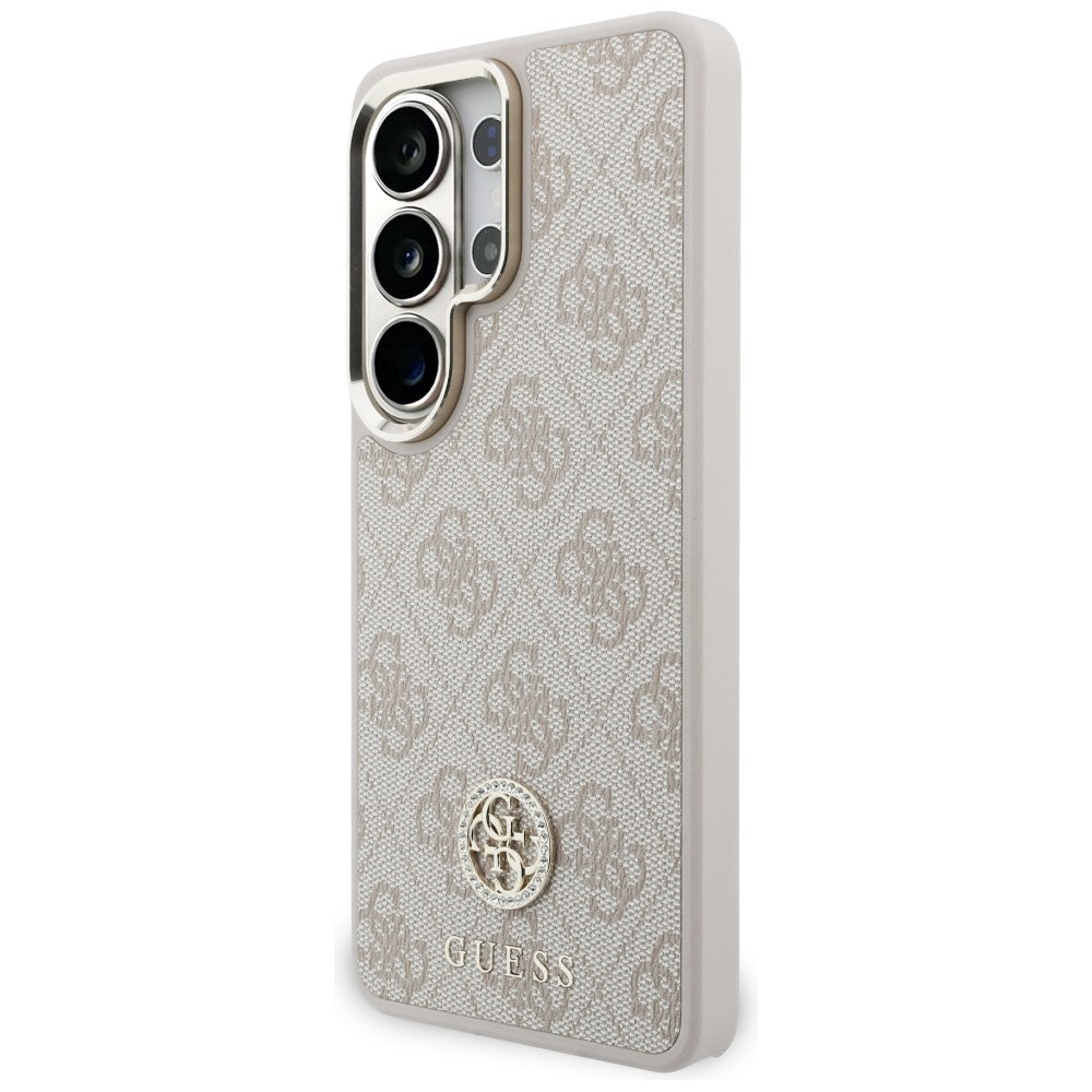 MagSafe-deksel for Samsung Galaxy S26 Ultra S948, GUESS, 4G Big Rhinestone Triangle Strap, Rosa
