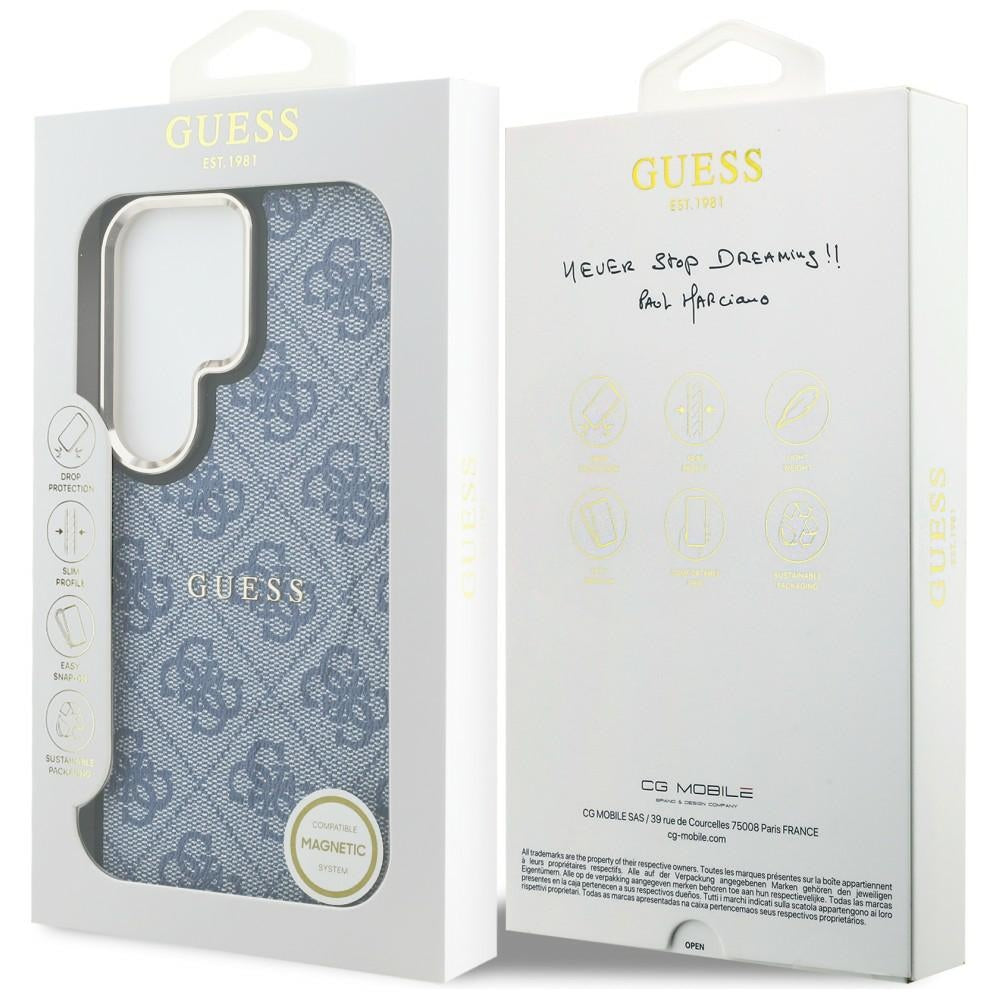 MagSafe-deksel for Samsung Galaxy S26 Ultra S948, Guess, 4G Embossed Ring, Blå