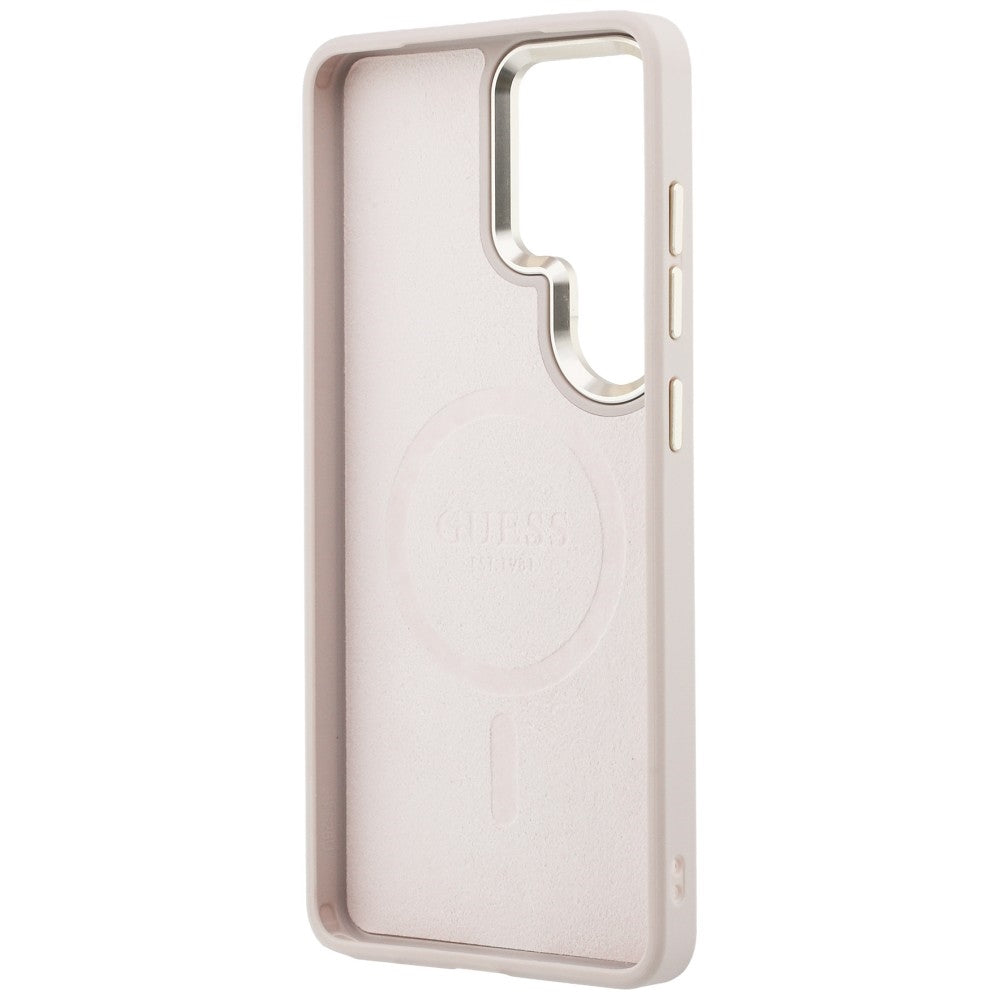 MagSafe-deksel for Samsung Galaxy S26 Ultra S948, Guess, 4G Embossed Ring, Rosa